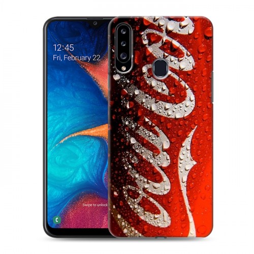 Дизайнерский пластиковый чехол для Samsung Galaxy A20s Coca-cola