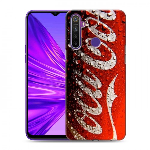 Дизайнерский силиконовый чехол для Realme 5 Coca-cola