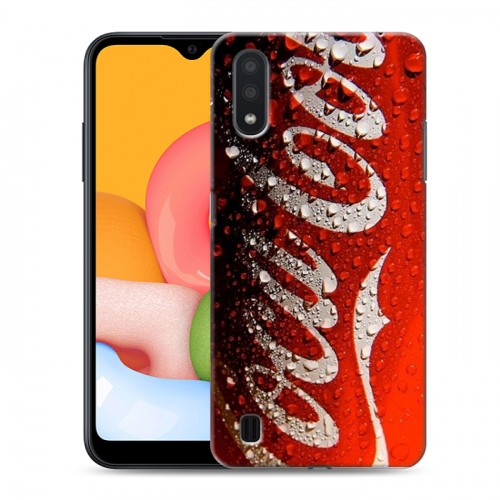 Дизайнерский силиконовый чехол для Samsung Galaxy M01 Coca-cola