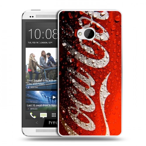Дизайнерский пластиковый чехол для HTC One (M7) Dual SIM Coca-cola
