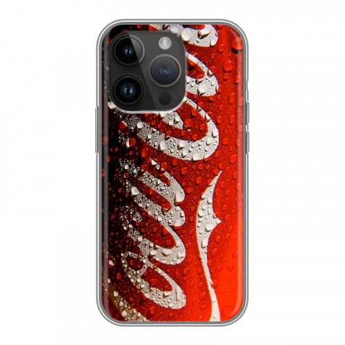 Дизайнерский силиконовый чехол для Iphone 14 Pro Coca-cola