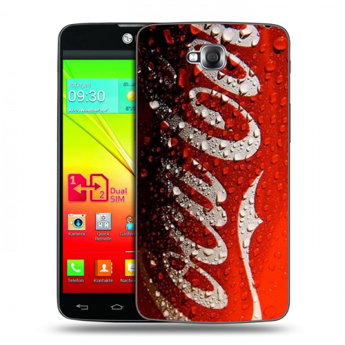 Дизайнерский силиконовый чехол для LG G Pro Lite Dual Coca-cola