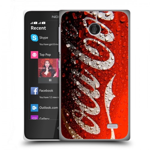 Дизайнерский пластиковый чехол для Nokia X Coca-cola