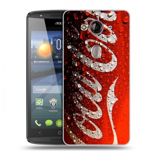 Дизайнерский пластиковый чехол для Acer Liquid E3 Coca-cola