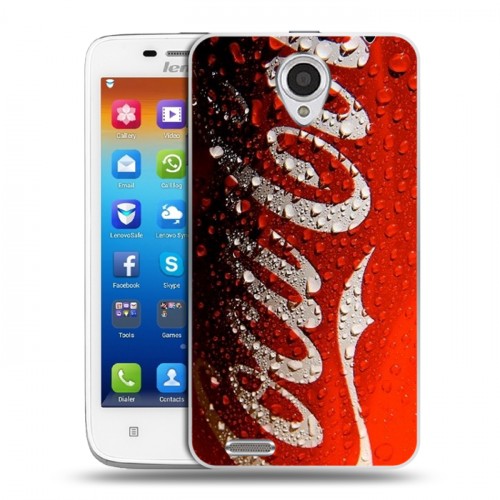 Дизайнерский пластиковый чехол для Lenovo S650 Ideaphone Coca-cola