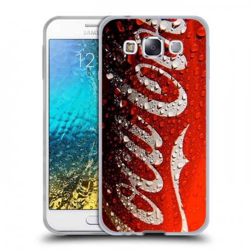 Дизайнерский пластиковый чехол для Samsung Galaxy E5 Coca-cola