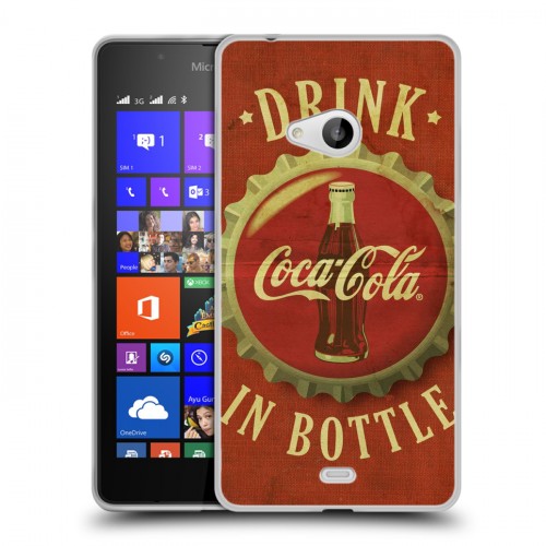 Дизайнерский пластиковый чехол для Microsoft Lumia 540 Coca-cola