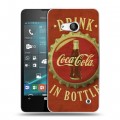 Дизайнерский пластиковый чехол для Microsoft Lumia 550 Coca-cola