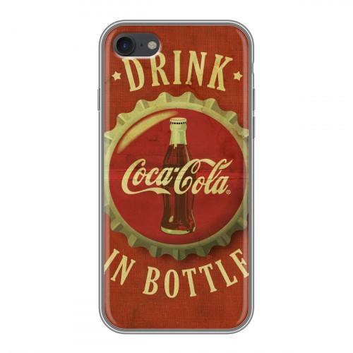 Дизайнерский силиконовый чехол для Iphone 7 Coca-cola