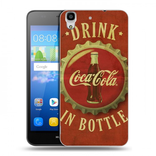 Дизайнерский пластиковый чехол для Huawei Y6 Coca-cola