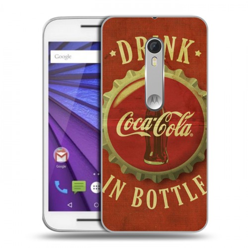 Дизайнерский пластиковый чехол для Lenovo Moto G Coca-cola