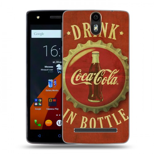 Дизайнерский силиконовый чехол для Wileyfox Storm Coca-cola