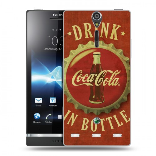 Дизайнерский пластиковый чехол для Sony Xperia S Coca-cola