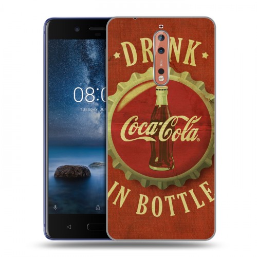 Дизайнерский пластиковый чехол для Nokia 8 Coca-cola