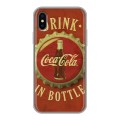 Дизайнерский силиконовый чехол для Iphone x10 Coca-cola