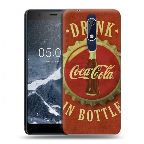 Дизайнерский пластиковый чехол для Nokia 5.1 Coca-cola