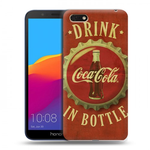 Дизайнерский пластиковый чехол для Huawei Honor 7A Coca-cola