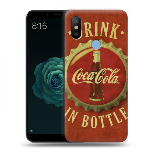 Дизайнерский силиконовый чехол для Xiaomi Mi A2 Coca-cola