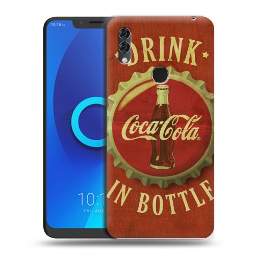 Дизайнерский силиконовый чехол для Alcatel 5V Coca-cola