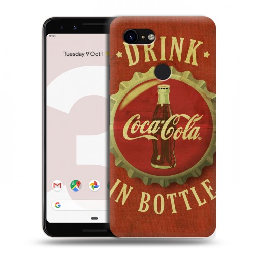 Дизайнерский пластиковый чехол для Google Pixel 3 Coca-cola