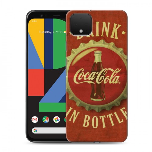 Дизайнерский пластиковый чехол для Google Pixel 4 Coca-cola