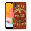 Дизайнерский силиконовый чехол для Samsung Galaxy M01 Coca-cola