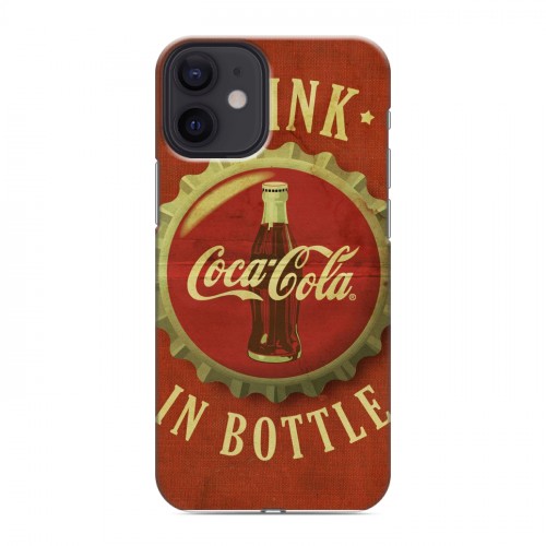 Дизайнерский пластиковый чехол для Iphone 12 Mini Coca-cola