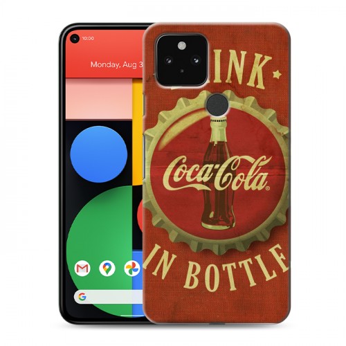 Дизайнерский пластиковый чехол для Google Pixel 5 Coca-cola