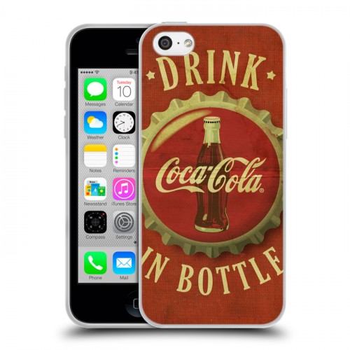 Дизайнерский пластиковый чехол для Iphone 5c Coca-cola