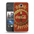 Дизайнерский пластиковый чехол для HTC Desire 300 Coca-cola