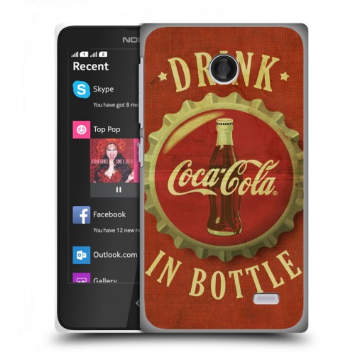 Дизайнерский пластиковый чехол для Nokia X Coca-cola