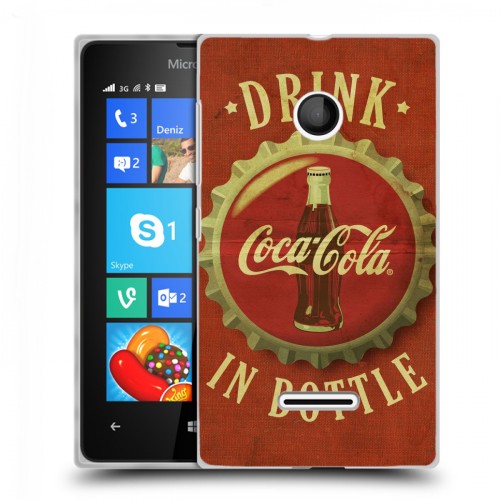 Дизайнерский пластиковый чехол для Microsoft Lumia 435 Coca-cola