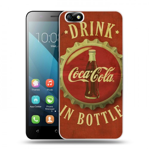 Дизайнерский пластиковый чехол для Huawei Honor 4X Coca-cola