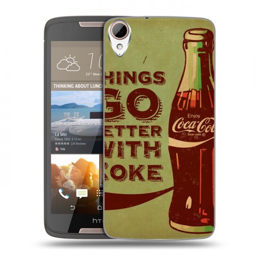 Дизайнерский пластиковый чехол для HTC Desire 828 Coca-cola