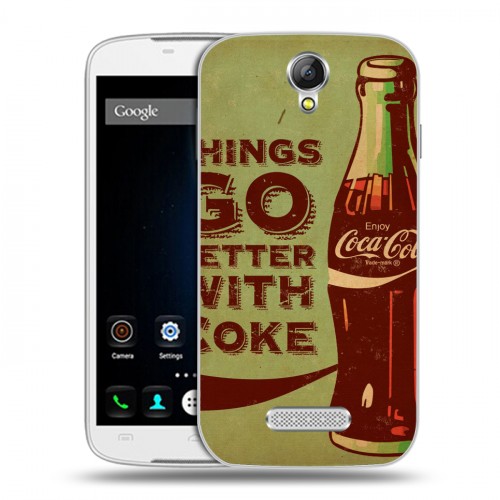 Дизайнерский пластиковый чехол для Doogee X6 Coca-cola