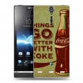 Дизайнерский пластиковый чехол для Sony Xperia S Coca-cola