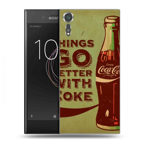 Дизайнерский пластиковый чехол для Sony Xperia XZs Coca-cola