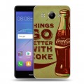 Дизайнерский пластиковый чехол для Huawei Y3 (2017) Coca-cola