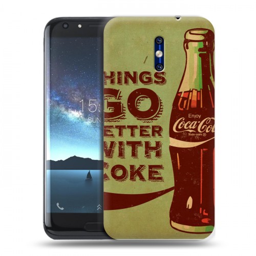 Дизайнерский силиконовый чехол для Doogee BL5000 Coca-cola