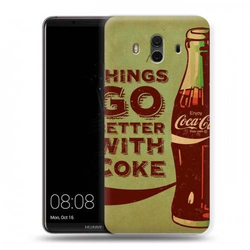 Дизайнерский пластиковый чехол для Huawei Mate 10 Coca-cola