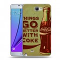 Дизайнерский пластиковый чехол для Samsung Galaxy Note 2 Coca-cola