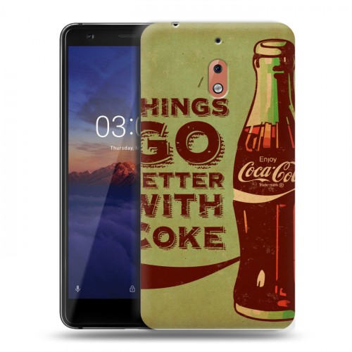 Дизайнерский силиконовый чехол для Nokia 2.1 Coca-cola