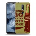 Дизайнерский пластиковый чехол для Nokia 6.1 Plus Coca-cola