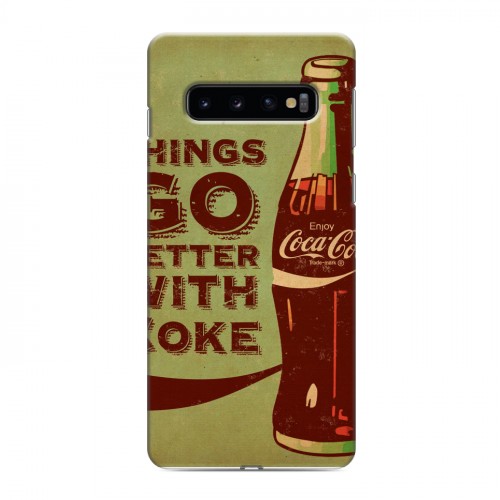 Дизайнерский силиконовый чехол для Samsung Galaxy S10 Coca-cola