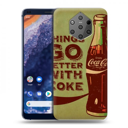 Дизайнерский силиконовый чехол для Nokia 9 PureView Coca-cola