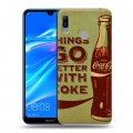 Дизайнерский пластиковый чехол для Huawei Y6 (2019) Coca-cola