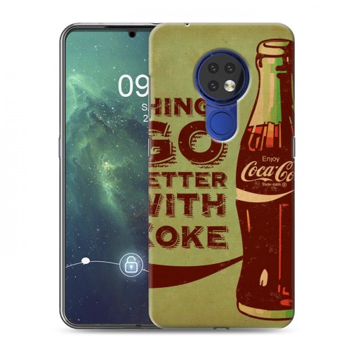 Дизайнерский силиконовый чехол для Nokia 6.2 Coca-cola