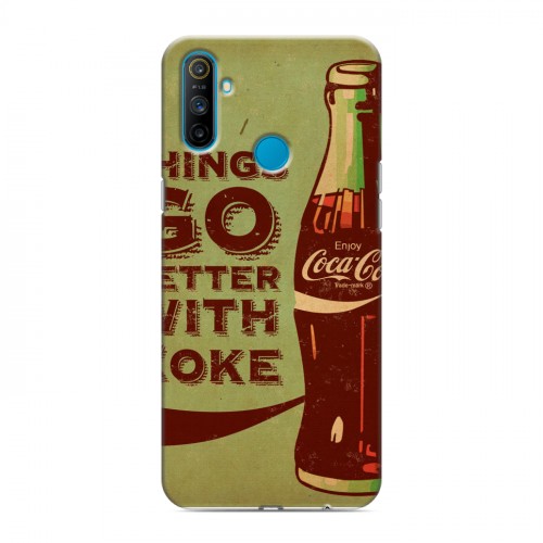 Дизайнерский силиконовый чехол для Realme C3 Coca-cola