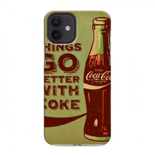 Дизайнерский силиконовый чехол для Iphone 12 Coca-cola