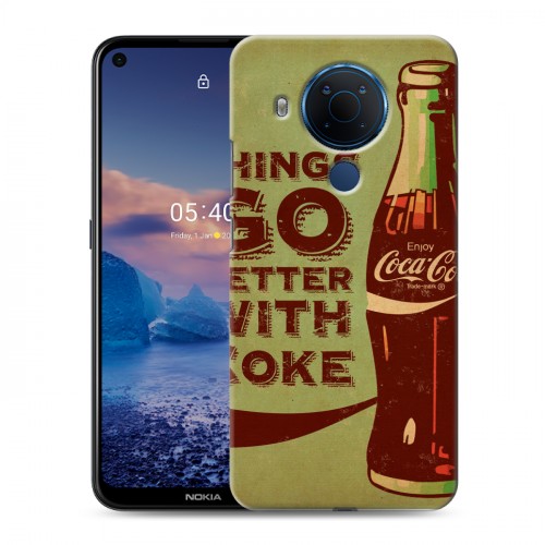 Дизайнерский силиконовый чехол для Nokia 5.4 Coca-cola